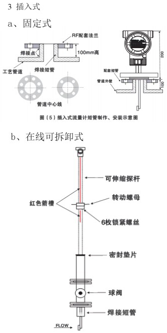 靶式流量計(jì)固定式尺寸圖