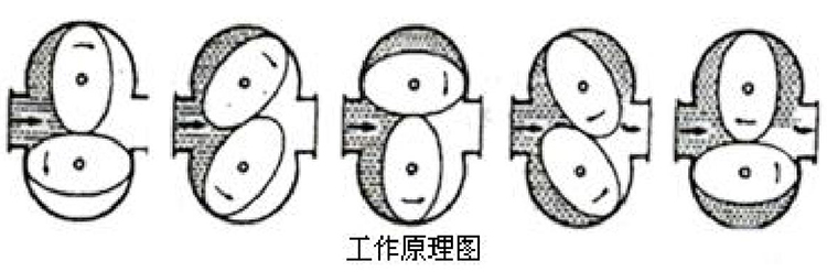 高溫型橢圓齒輪流量計(jì)工作原理圖